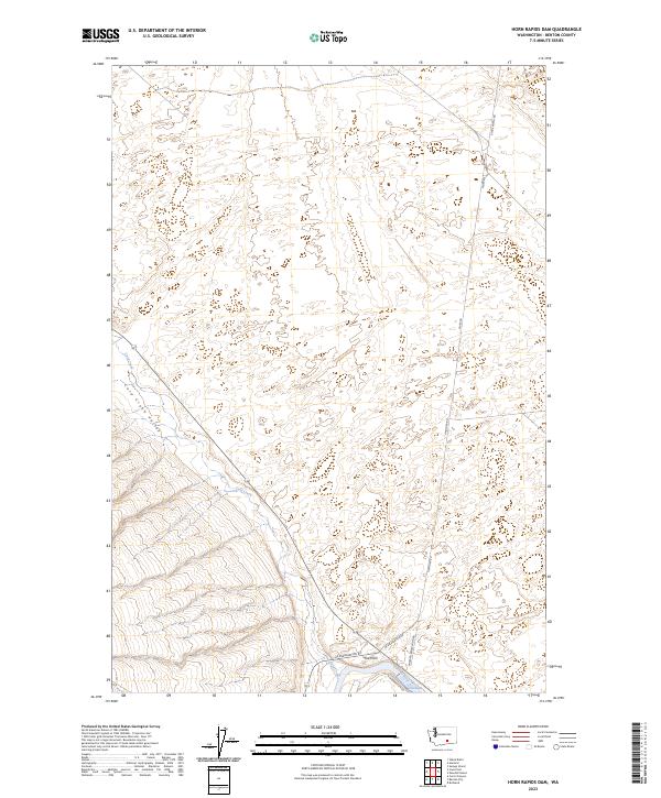 US Topo 7.5-minute map for Horn Rapids Dam WA