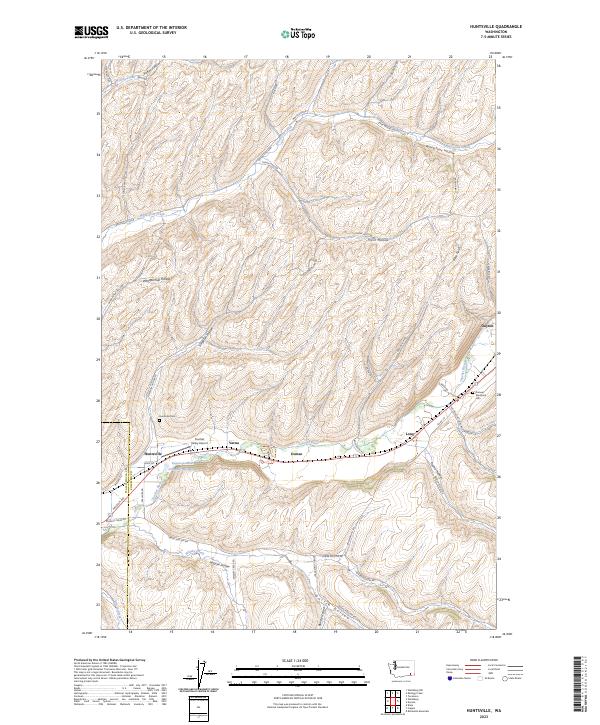 US Topo 7.5-minute map for Huntsville WA