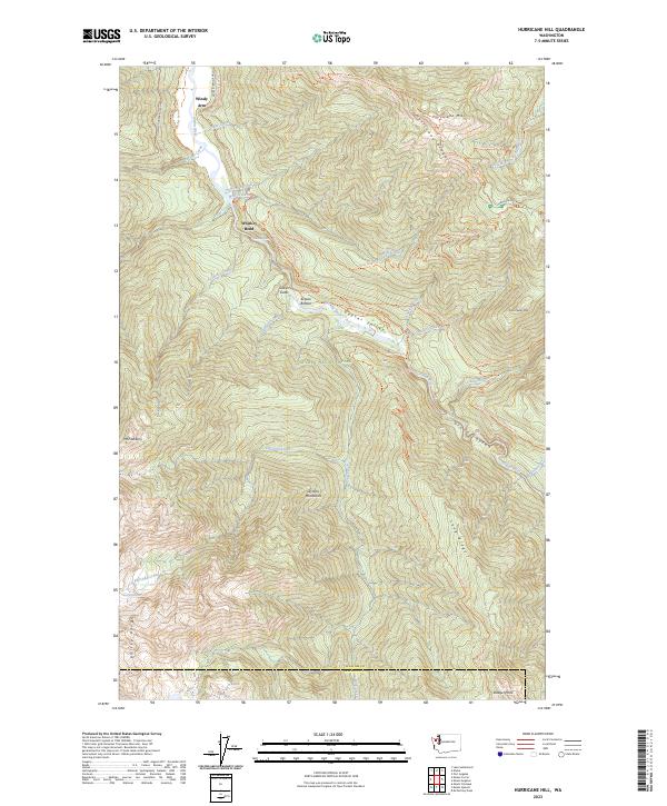 US Topo 7.5-minute map for Hurricane Hill WA