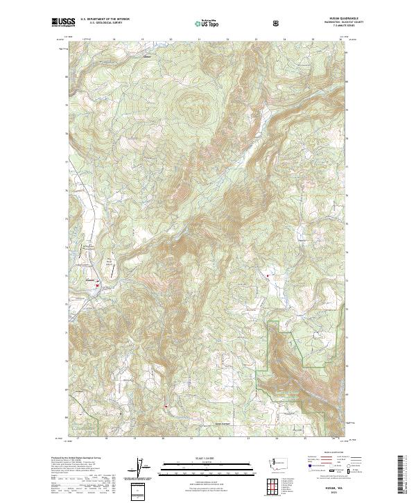 US Topo 7.5-minute map for Husum WA