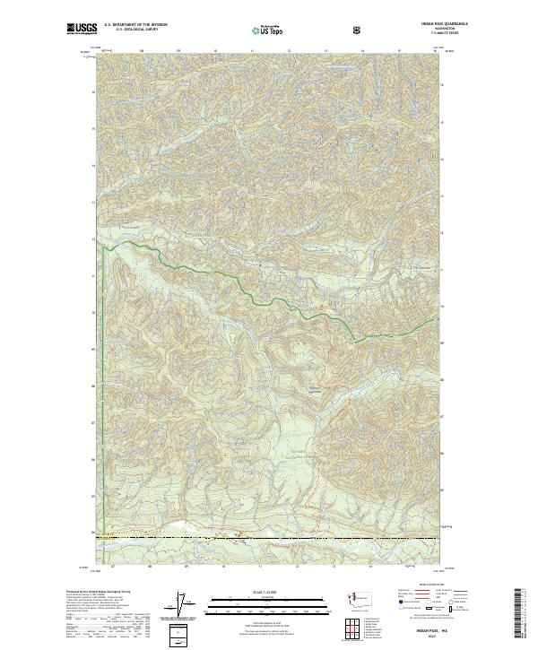 US Topo 7.5-minute map for Indian Pass WA