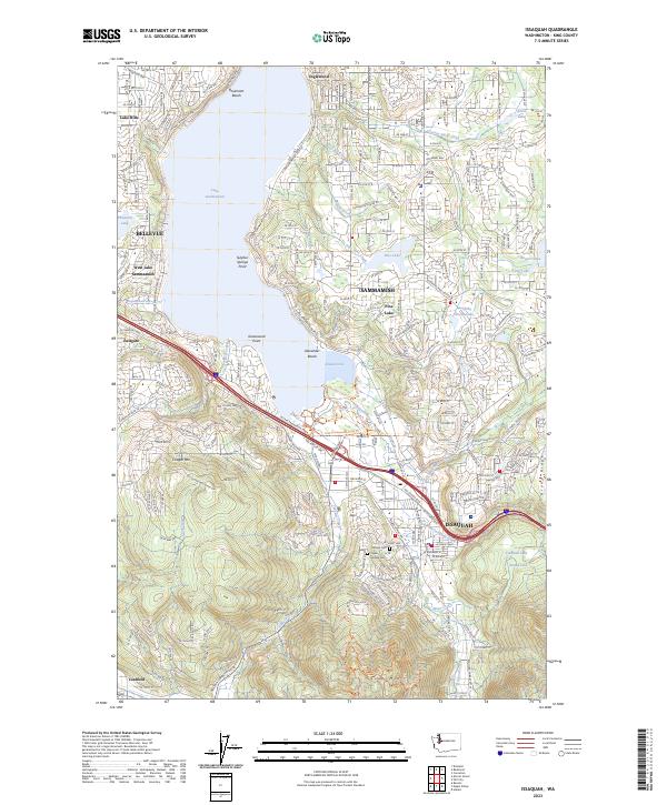 US Topo 7.5-minute map for Issaquah WA