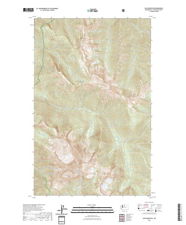 US Topo 7.5-minute map for Jack Mountain WA