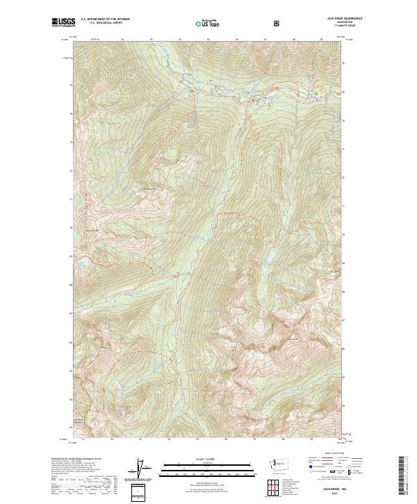 US Topo 7.5-minute map for Jack Ridge WA