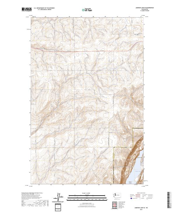 US Topo 7.5-minute map for Jameson Lake SE WA