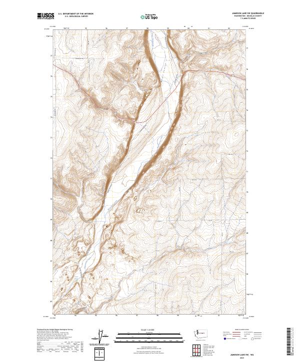 US Topo 7.5-minute map for Jameson Lake SW WA