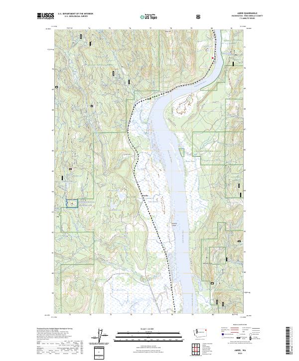 US Topo 7.5-minute map for Jared WA