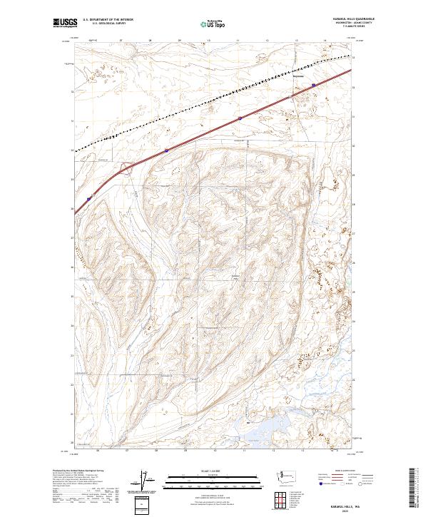 US Topo 7.5-minute map for Karakul Hills WA