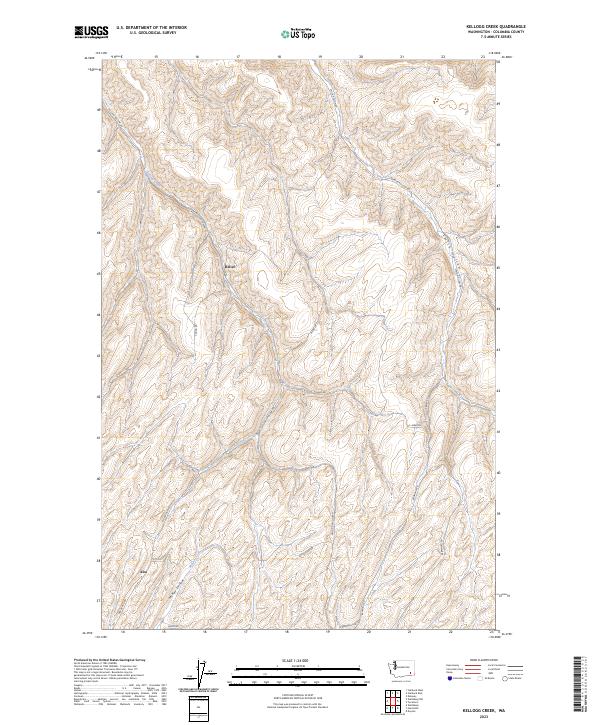 US Topo 7.5-minute map for Kellogg Creek WA