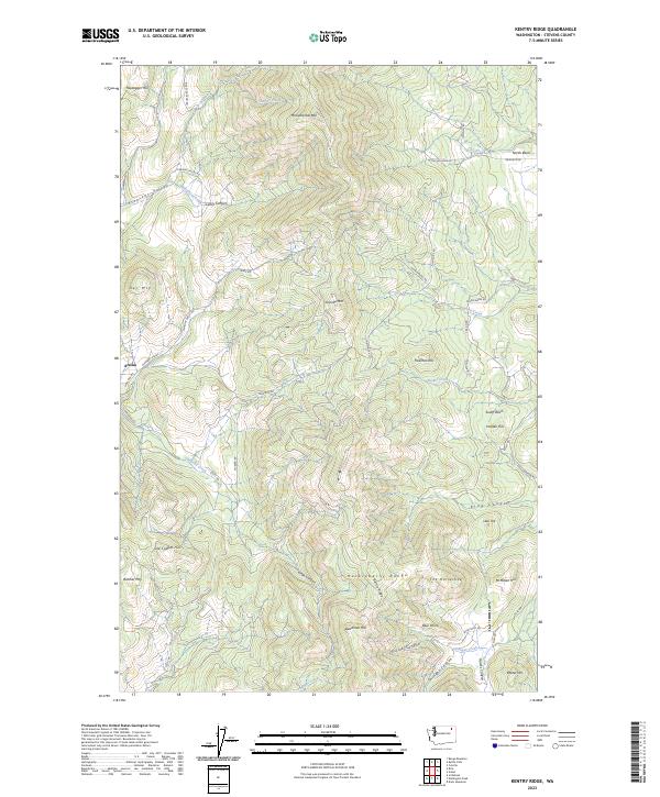 US Topo 7.5-minute map for Kentry Ridge WA