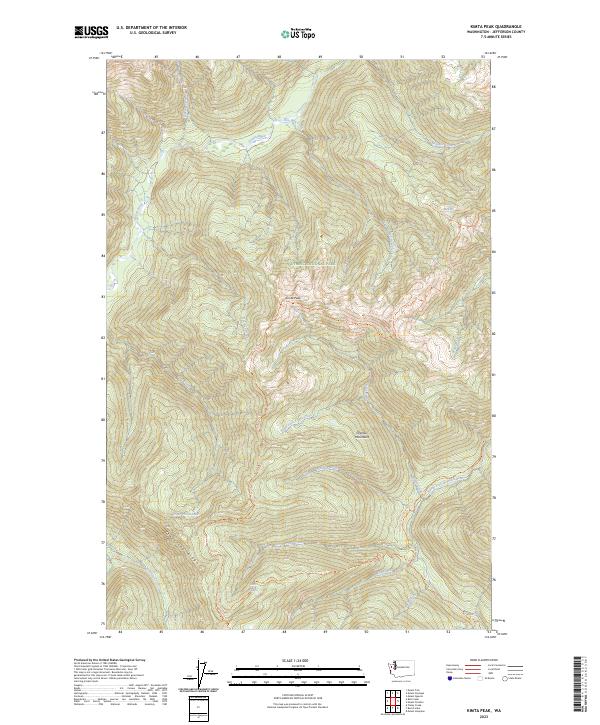 US Topo 7.5-minute map for Kimta Peak WA