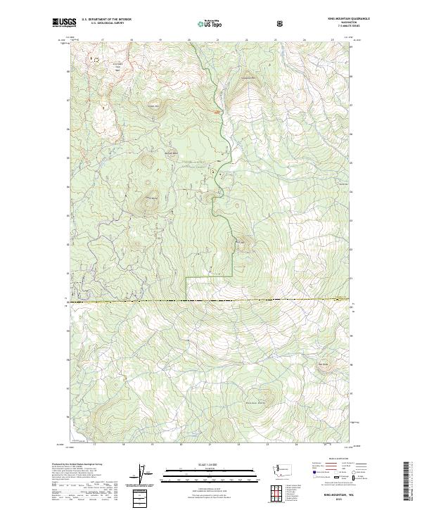 US Topo 7.5-minute map for King Mountain WA