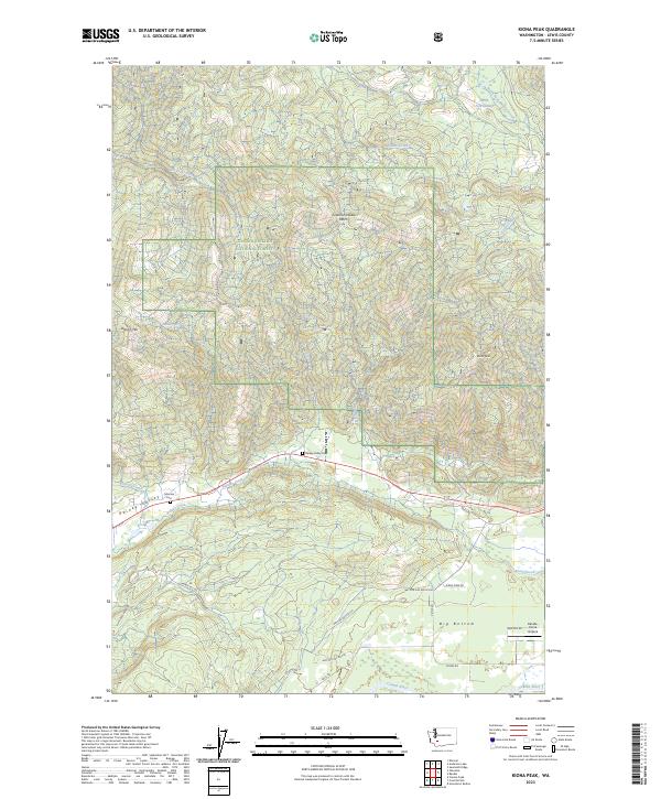 US Topo 7.5-minute map for Kiona Peak WA