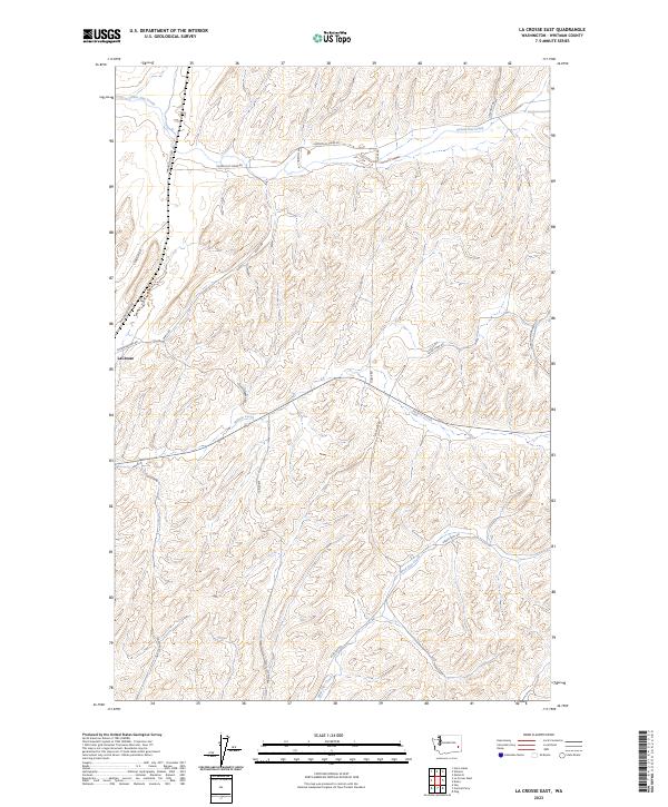 US Topo 7.5-minute map for La Crosse East WA