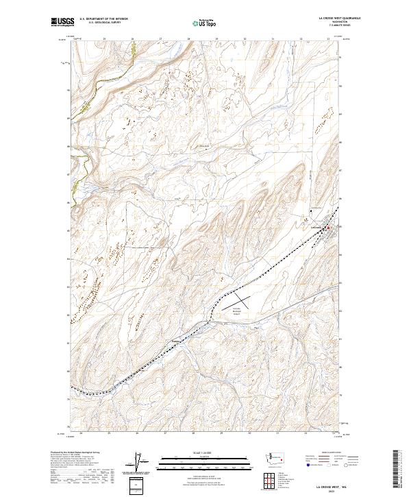 US Topo 7.5-minute map for La Crosse West WA