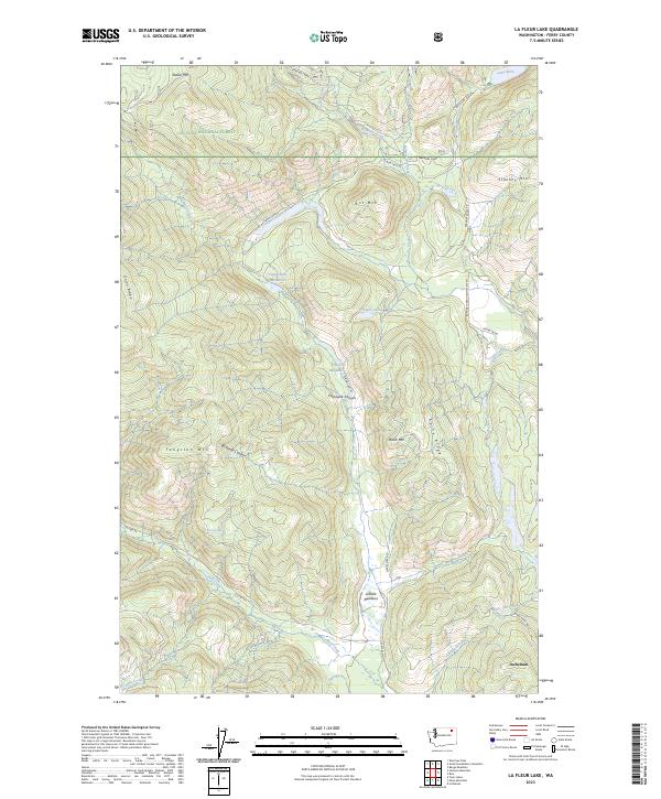 US Topo 7.5-minute map for La Fleur Lake WA