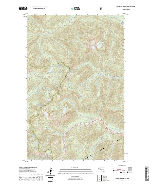 US Topo 7.5-minute map for Labyrinth Mountain WA