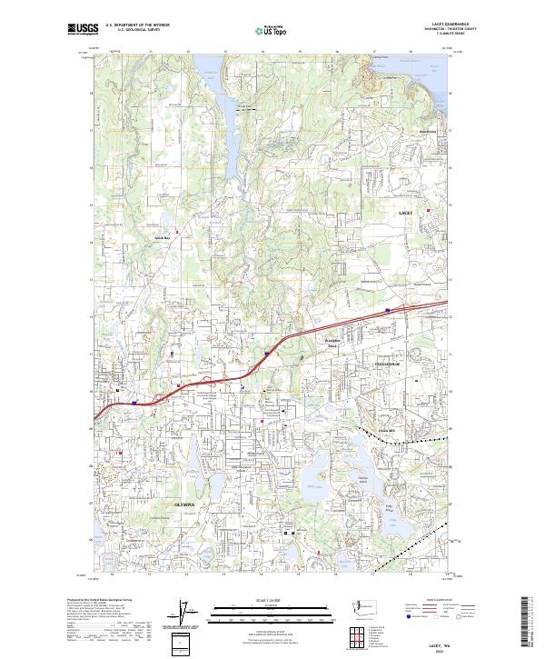 US Topo 7.5-minute map for Lacey WA