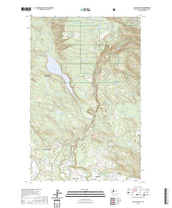 US Topo 7.5-minute map for Lake Chaplain WA