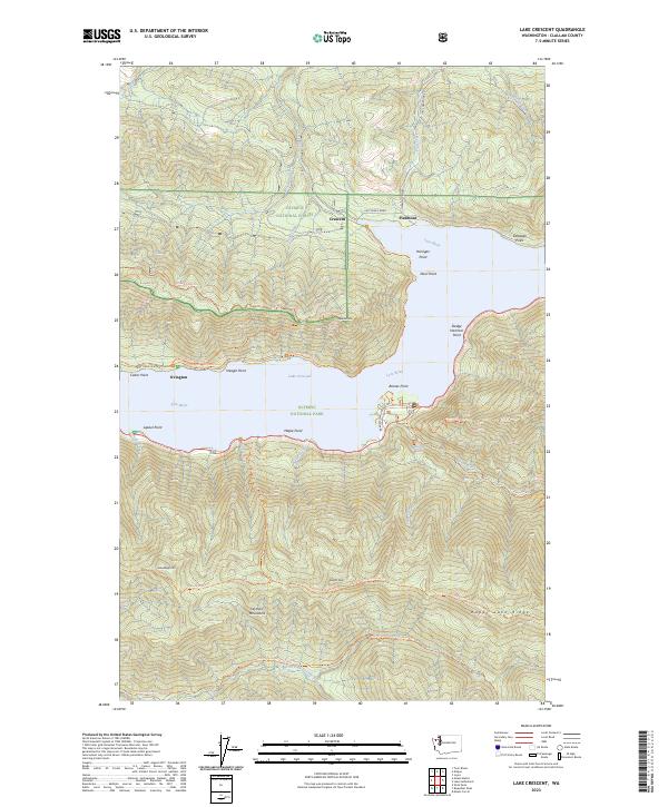 US Topo 7.5-minute map for Lake Crescent WA