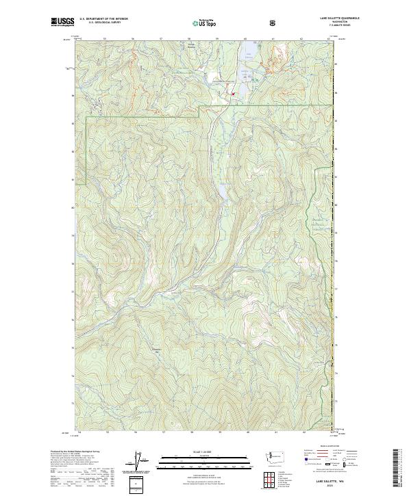 US Topo 7.5-minute map for Lake Gillette WA