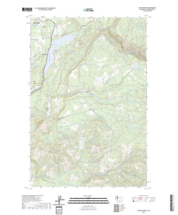 US Topo 7.5-minute map for Lake Kapowsin WA