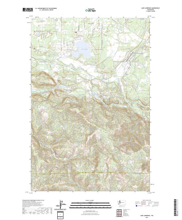 US Topo 7.5-minute map for Lake Lawrence WA