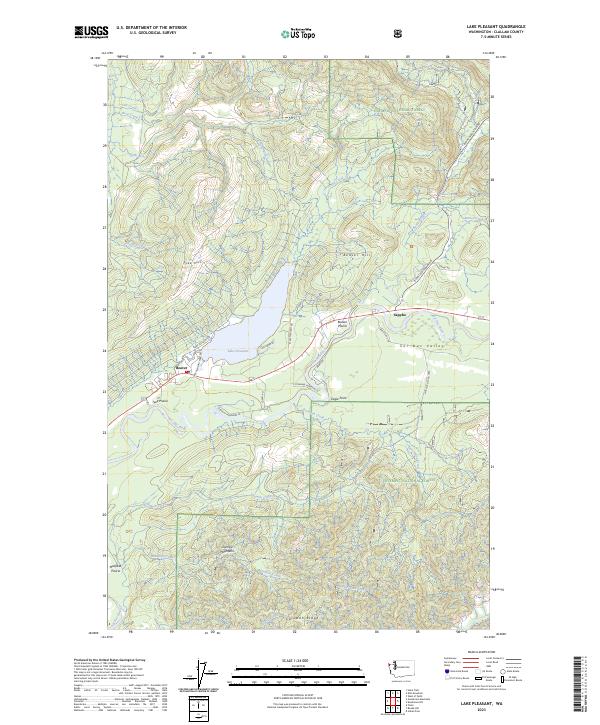 US Topo 7.5-minute map for Lake Pleasant WA