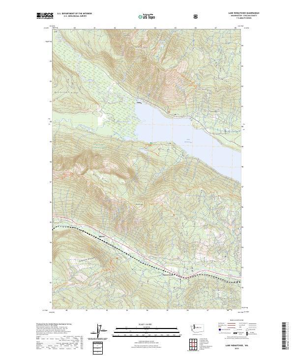 US Topo 7.5-minute map for Lake Wenatchee WA