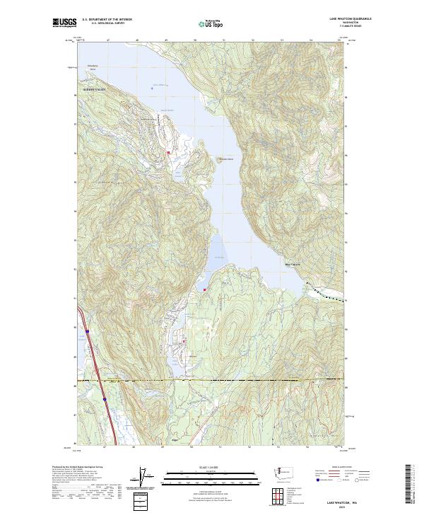 US Topo 7.5-minute map for Lake Whatcom WA