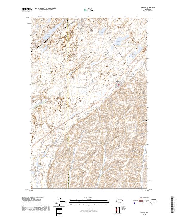 US Topo 7.5-minute map for Lamont WA