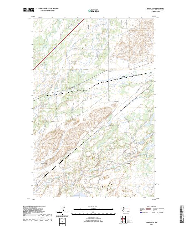 US Topo 7.5-minute map for Lance Hills WA