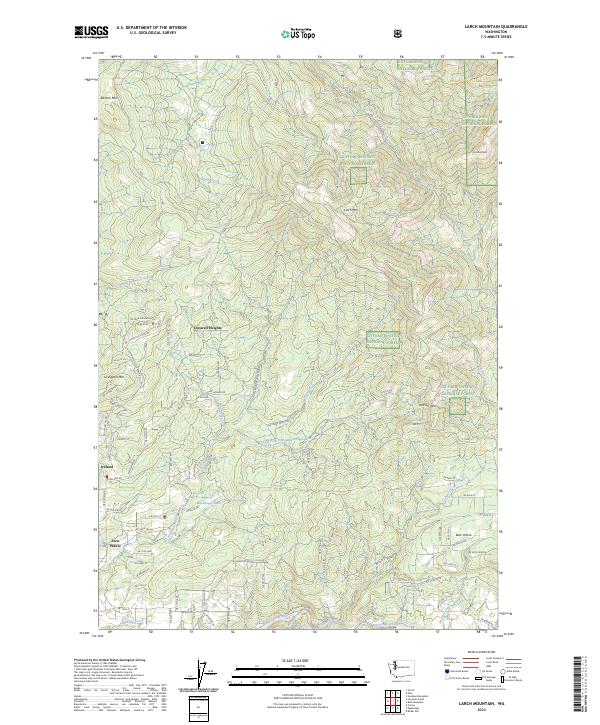 US Topo 7.5-minute map for Larch Mountain WA