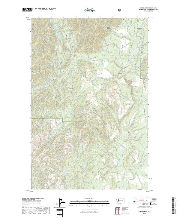 US Topo 7.5-minute map for Larsen Creek WA