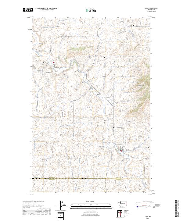 US Topo 7.5-minute map for Latah WA