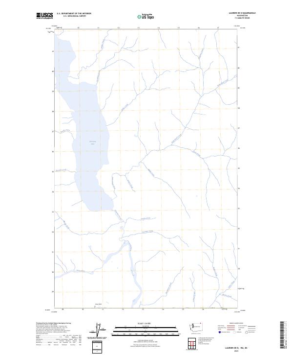 US Topo 7.5-minute map for Laurier OE N WABC – American Map Store