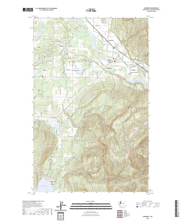 US Topo 7.5-minute map for Lawrence WA