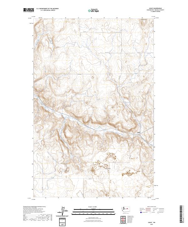 US Topo 7.5-minute map for Leahy WA