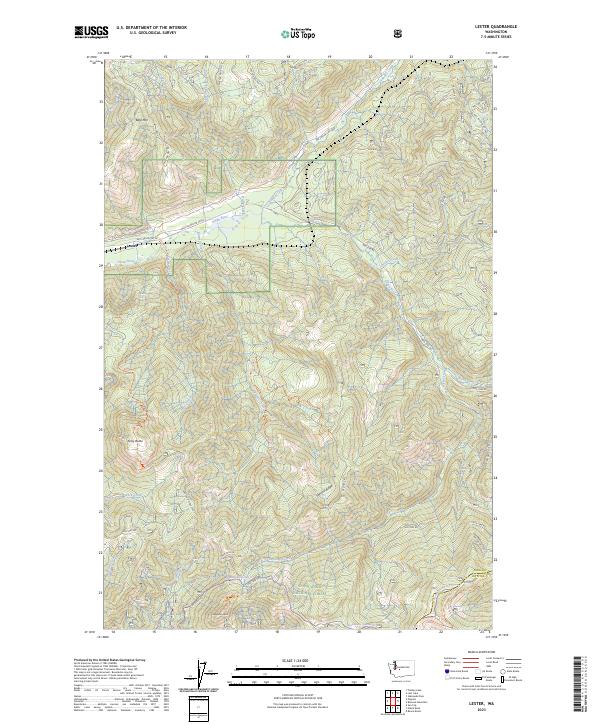 US Topo 7.5-minute map for Lester WA