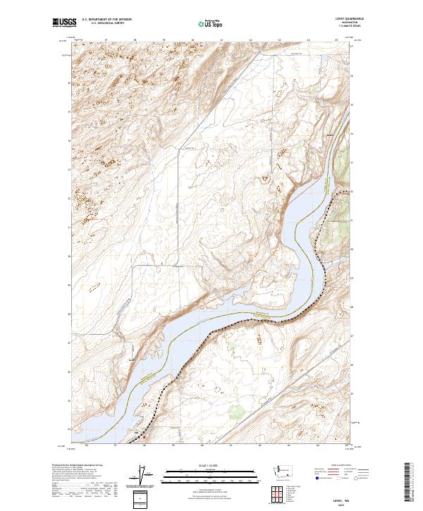 US Topo 7.5-minute map for Levey WA