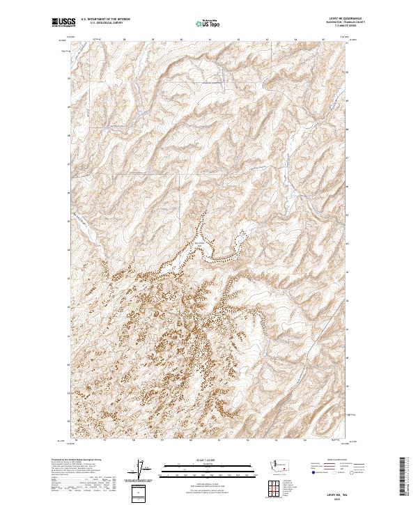 US Topo 7.5-minute map for Levey NE WA