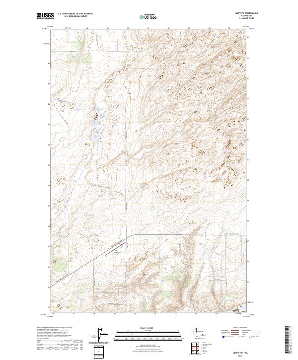 US Topo 7.5-minute map for Levey SW WA