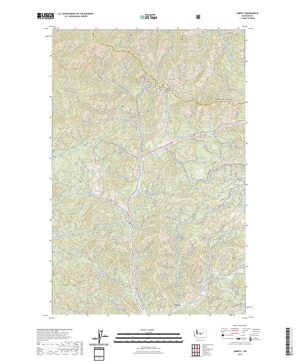 US Topo 7.5-minute map for Liberty WA