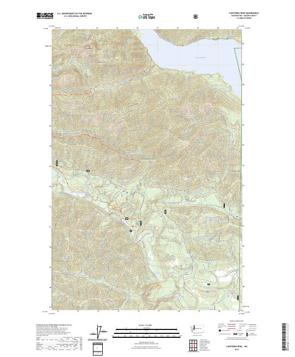 US Topo 7.5-minute map for Lightning Peak WA