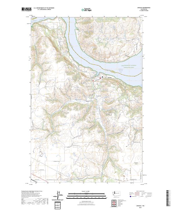 US Topo 7.5-minute map for Lincoln WA