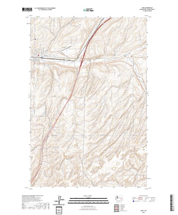 US Topo 7.5-minute map for Lind WA