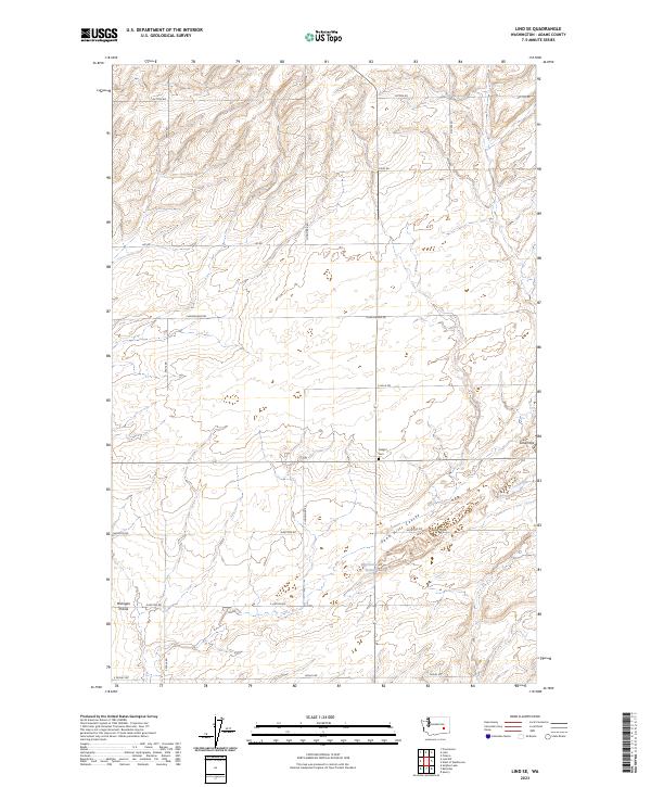 US Topo 7.5-minute map for Lind SE WA