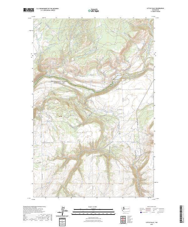 US Topo 7.5-minute map for Little Falls WA