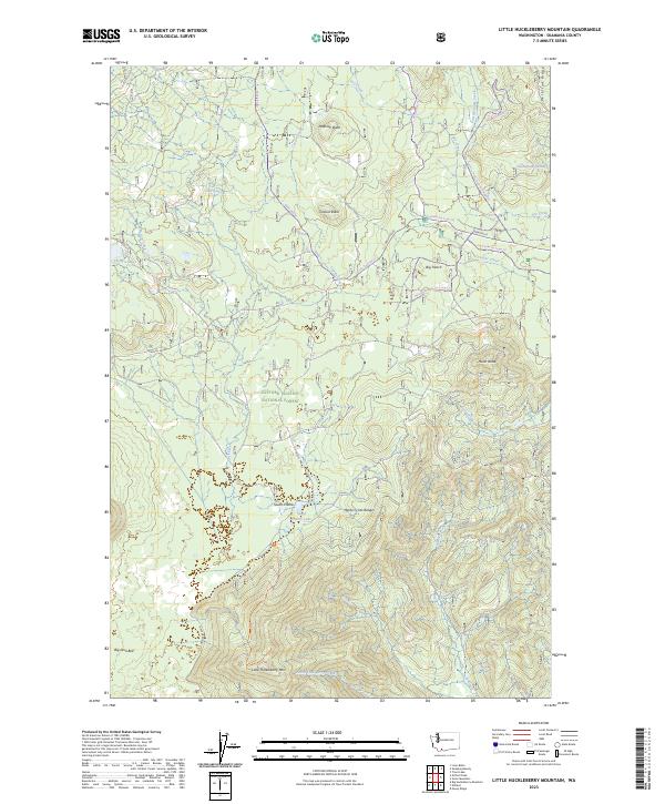 US Topo 7.5-minute map for Little Huckleberry Mountain WA