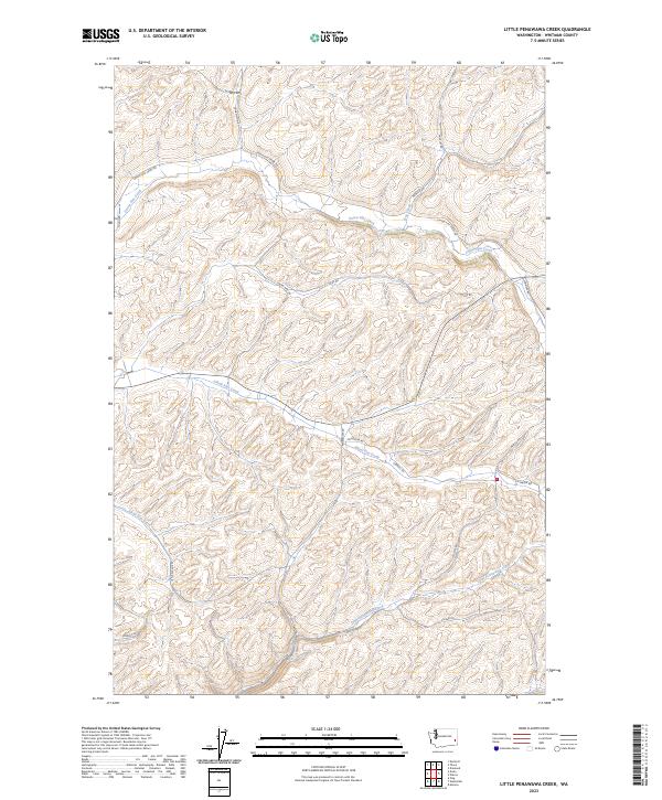 US Topo 7.5-minute map for Little Penawawa Creek WA